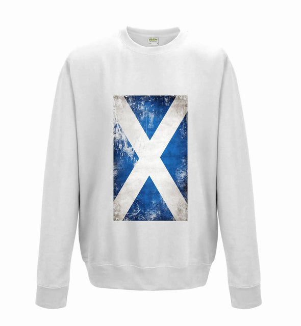 Scotland Distressed Flag Printed Sweatshirt - Mr Wings Emporium 