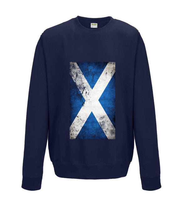 Scotland Distressed Flag Printed Sweatshirt - Mr Wings Emporium 