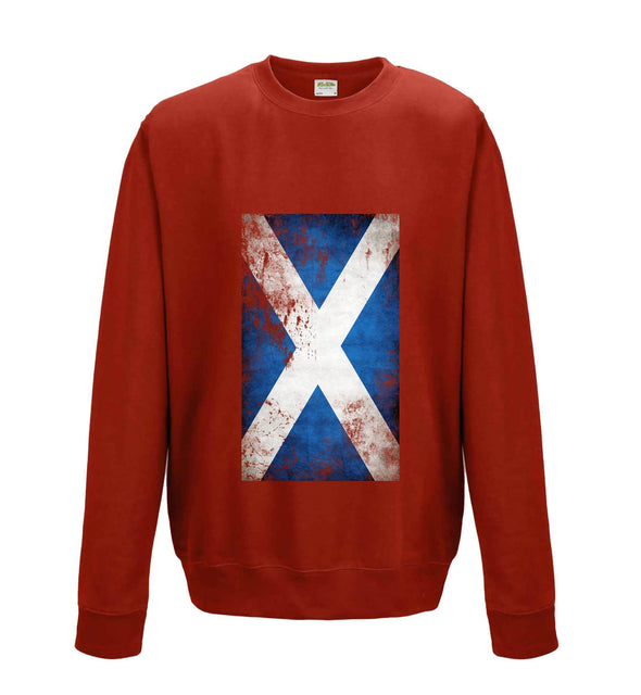Scotland Distressed Flag Printed Sweatshirt - Mr Wings Emporium 
