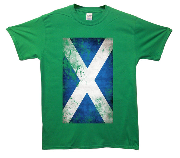 Scotland Distressed Flag Printed T-Shirt - Mr Wings Emporium 