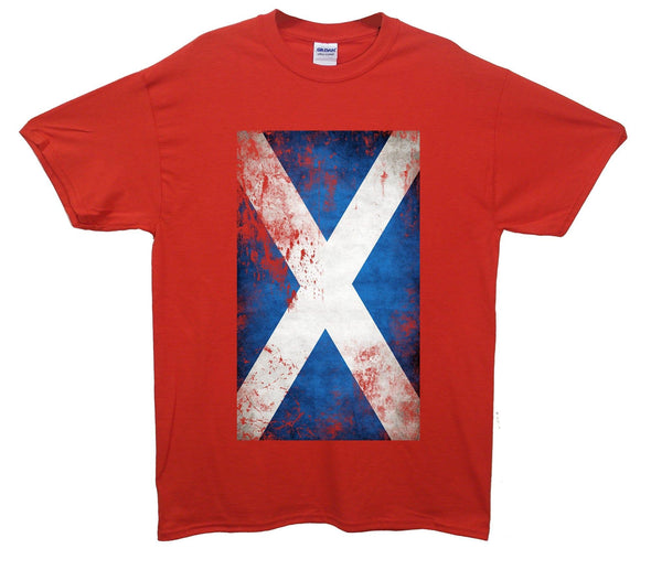 Scotland Distressed Flag Printed T-Shirt - Mr Wings Emporium 