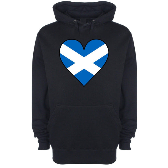 Scotland Flag Heart Printed Hoodie - Mr Wings Emporium 