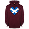 Scotland Flag Heart Printed Hoodie - Mr Wings Emporium 