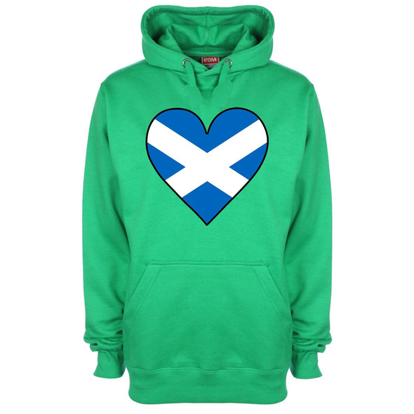 Scotland Flag Heart Printed Hoodie - Mr Wings Emporium 