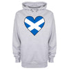 Scotland Flag Heart Printed Hoodie - Mr Wings Emporium 