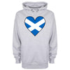 Scotland Flag Heart Printed Hoodie - Mr Wings Emporium 