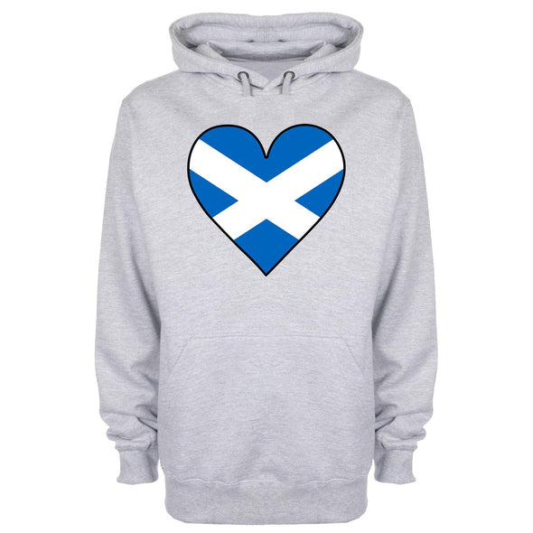 Scotland Flag Heart Printed Hoodie - Mr Wings Emporium 