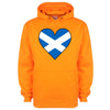 Scotland Flag Heart Printed Hoodie - Mr Wings Emporium 