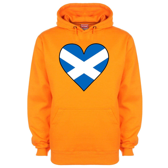 Scotland Flag Heart Printed Hoodie - Mr Wings Emporium 