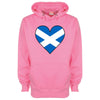 Scotland Flag Heart Printed Hoodie - Mr Wings Emporium 