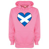 Scotland Flag Heart Printed Hoodie - Mr Wings Emporium 