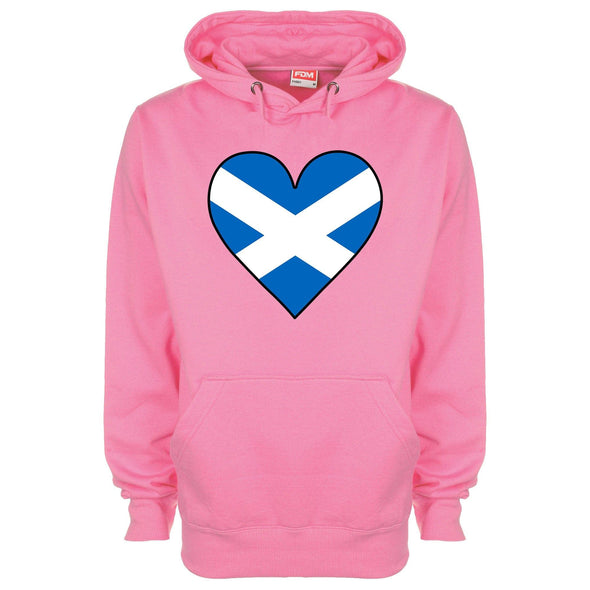 Scotland Flag Heart Printed Hoodie - Mr Wings Emporium 