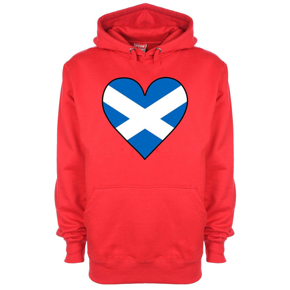 Scotland Flag Heart Printed Hoodie - Mr Wings Emporium 