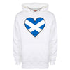 Scotland Flag Heart Printed Hoodie - Mr Wings Emporium 