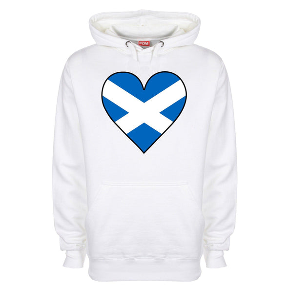 Scotland Flag Heart Printed Hoodie - Mr Wings Emporium 