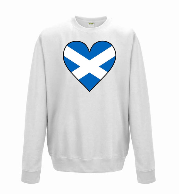 Scotland Flag Heart Printed Sweatshirt - Mr Wings Emporium 