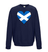 Scotland Flag Heart Printed Sweatshirt - Mr Wings Emporium 