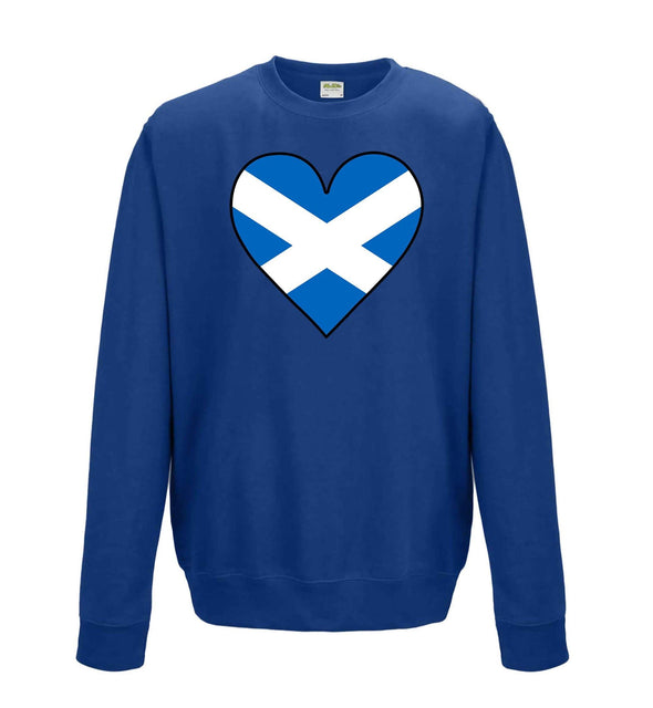 Scotland Flag Heart Printed Sweatshirt - Mr Wings Emporium 