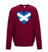 Scotland Flag Heart Printed Sweatshirt - Mr Wings Emporium 