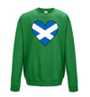 Scotland Flag Heart Printed Sweatshirt - Mr Wings Emporium 