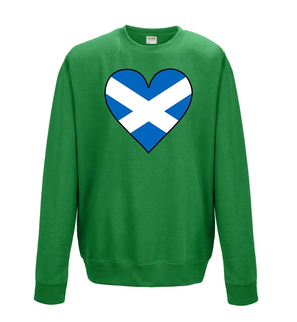 Scotland Flag Heart Printed Sweatshirt - Mr Wings Emporium 