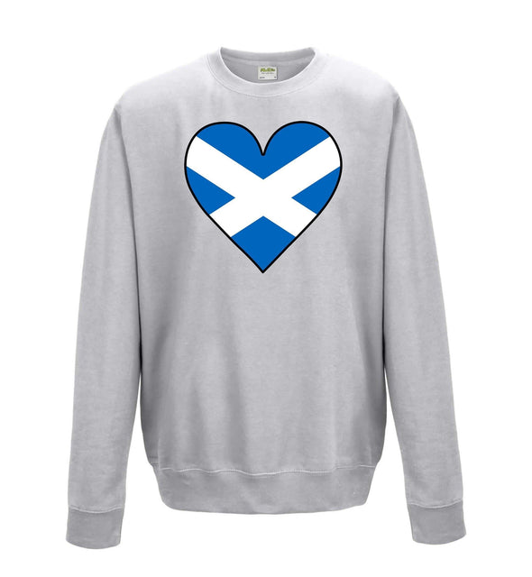 Scotland Flag Heart Printed Sweatshirt - Mr Wings Emporium 