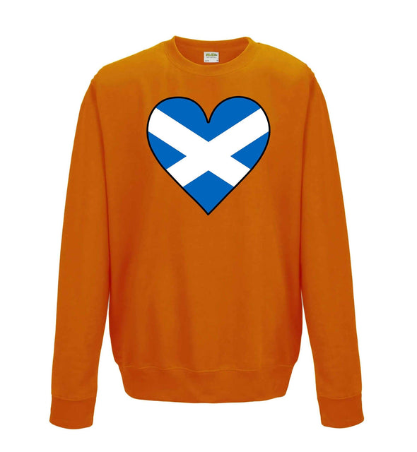 Scotland Flag Heart Printed Sweatshirt - Mr Wings Emporium 