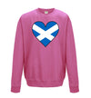 Scotland Flag Heart Printed Sweatshirt - Mr Wings Emporium 