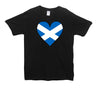 Scotland Flag Heart Printed T-Shirt - Mr Wings Emporium 