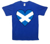 Scotland Flag Heart Printed T-Shirt - Mr Wings Emporium 