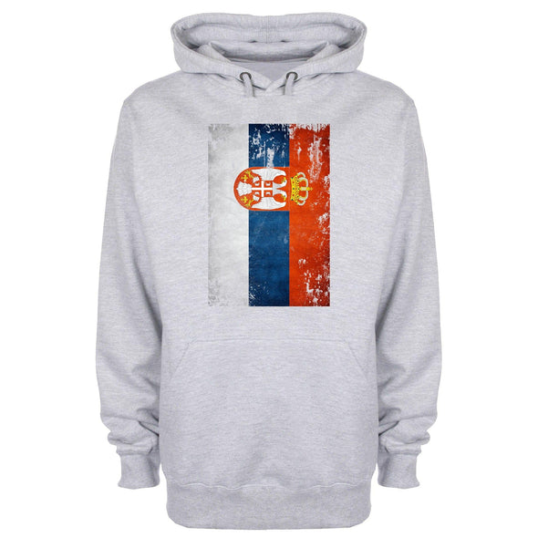 Serbia Distressed Flag Printed Hoodie - Mr Wings Emporium 