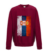 Serbia Distressed Flag Printed Sweatshirt - Mr Wings Emporium 