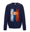 Serbia Distressed Flag Printed Sweatshirt - Mr Wings Emporium 