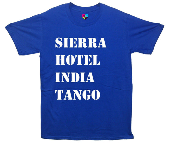Sierra Hotel India Tango Pohnetic Alaphabet Printed T-Shirt - Mr Wings Emporium 