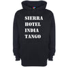 Sierra Hotel Indigo Tango Phonetic Alaphabet Printed Hoodie - Mr Wings Emporium 