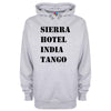 Sierra Hotel Indigo Tango Phonetic Alaphabet Printed Hoodie - Mr Wings Emporium 