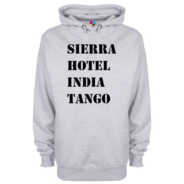 Sierra Hotel Indigo Tango Phonetic Alaphabet Printed Hoodie - Mr Wings Emporium 