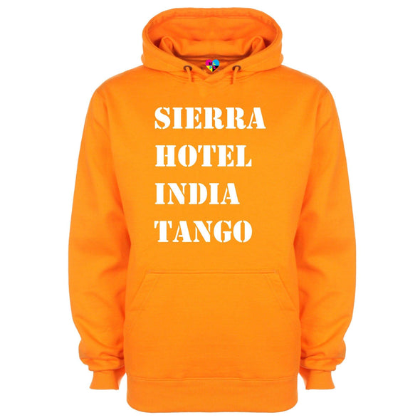 Sierra Hotel Indigo Tango Phonetic Alaphabet Printed Hoodie - Mr Wings Emporium 