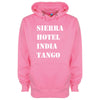 Sierra Hotel Indigo Tango Phonetic Alaphabet Printed Hoodie - Mr Wings Emporium 