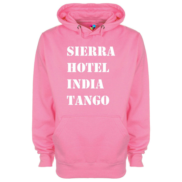 Sierra Hotel Indigo Tango Phonetic Alaphabet Printed Hoodie - Mr Wings Emporium 