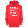 Sierra Hotel Indigo Tango Phonetic Alaphabet Printed Hoodie - Mr Wings Emporium 