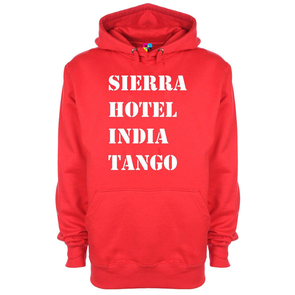 Sierra Hotel Indigo Tango Phonetic Alaphabet Printed Hoodie - Mr Wings Emporium 