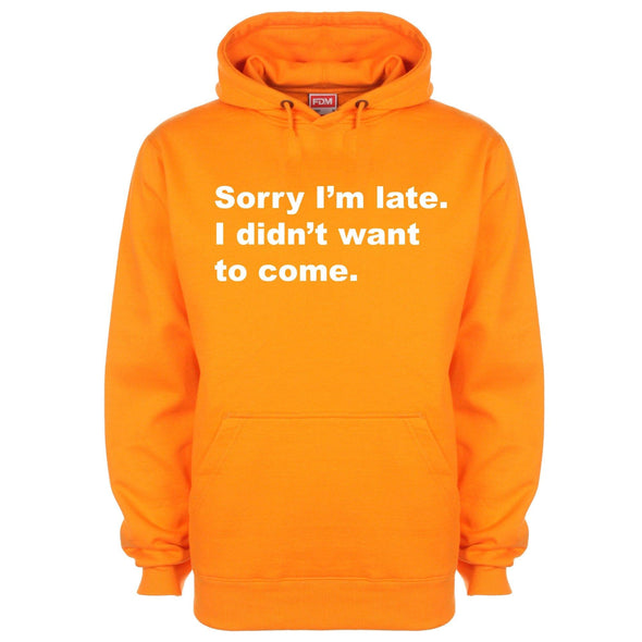 Sorry I Was Late I Didn't Want To Come Printed Hoodie - Mr Wings Emporium 