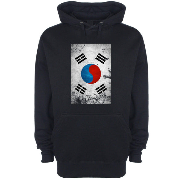 South Korea Distressed Flag Printed Hoodie - Mr Wings Emporium 