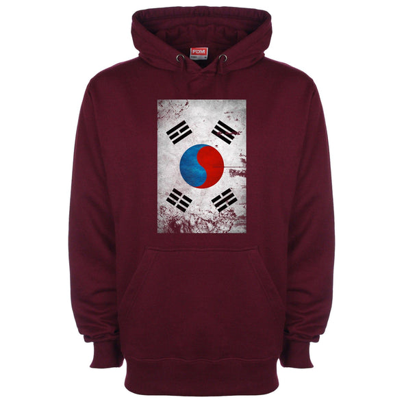 South Korea Distressed Flag Printed Hoodie - Mr Wings Emporium 