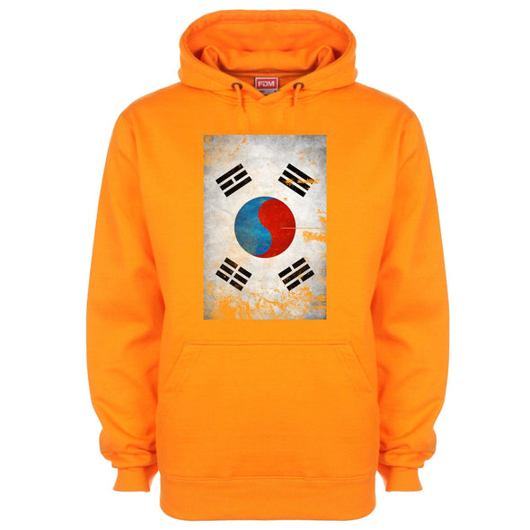 South Korea Distressed Flag Printed Hoodie - Mr Wings Emporium 