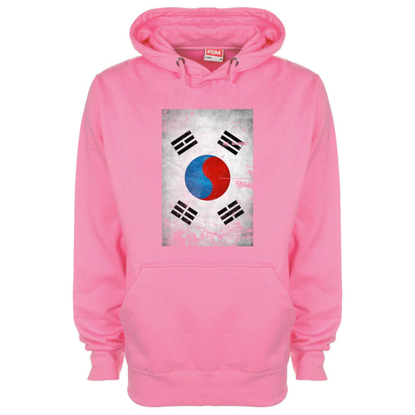 South Korea Distressed Flag Printed Hoodie - Mr Wings Emporium 