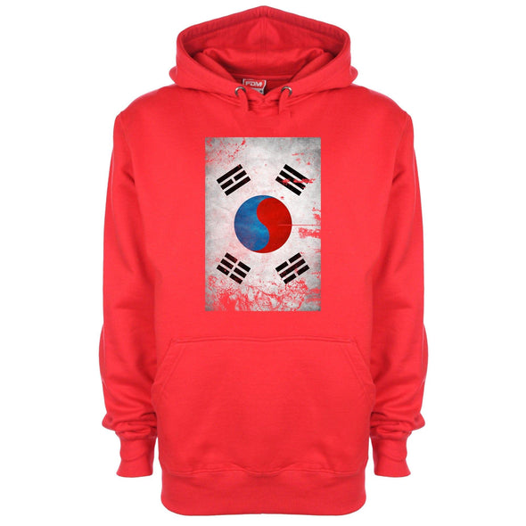 South Korea Distressed Flag Printed Hoodie - Mr Wings Emporium 
