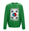 South Korea Distressed Flag Printed Sweatshirt - Mr Wings Emporium 