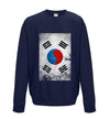 South Korea Distressed Flag Printed Sweatshirt - Mr Wings Emporium 